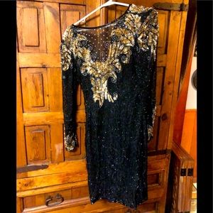 Beautiful beaded evening dress mini